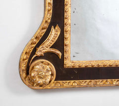 A Rare George II Period Mahogany and Gilt Wood Console Mirror