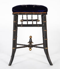 An Arts & Crafts Faux Ebonized Stool