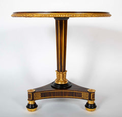 Regency Style Faux Grained Rosewood Pedestal Table