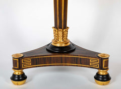 Regency Style Faux Grained Rosewood Pedestal Table