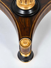 Regency Style Faux Grained Rosewood Pedestal Table