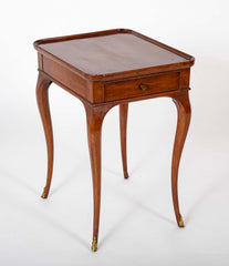 Rare Louis XV Mahogany Tray Top Single Drawer Side Table