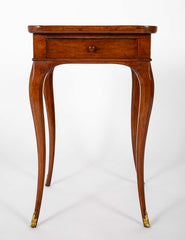 Rare Louis XV Mahogany Tray Top Single Drawer Side Table