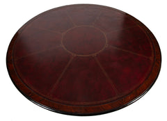 Classical Regency Center Table with Triple Gilt Carved Dolphin Base