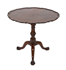 An 18th Century Mahogany Pie Crust Birdcage Tilt & Turn Table