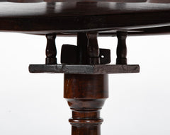 An 18th Century Mahogany Pie Crust Birdcage Tilt & Turn Table