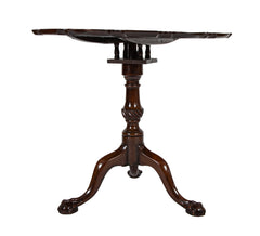 An 18th Century Mahogany Pie Crust Birdcage Tilt & Turn Table