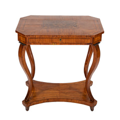 Continental Neo-Classic Side Table with Marquetry Inset Top