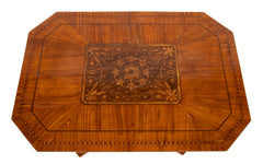 Continental Neo-Classic Side Table with Marquetry Inset Top