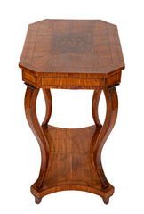 Continental Neo-Classic Side Table with Marquetry Inset Top