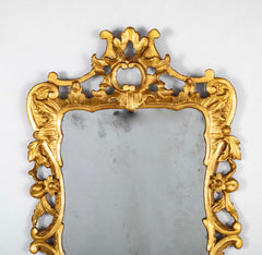 Chippendale Gilded Open Work Carved Wall Mirror