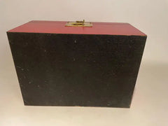 Chinese Red Lacquered Box With Brass Mounts, Mid 20th Century