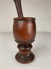 18th Century English Treen Yew Wood Mortar and Pestle