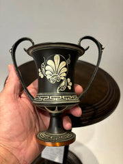 Ancient Greek Style Hand Painted Kantharos, Drinking Cup with High Handles