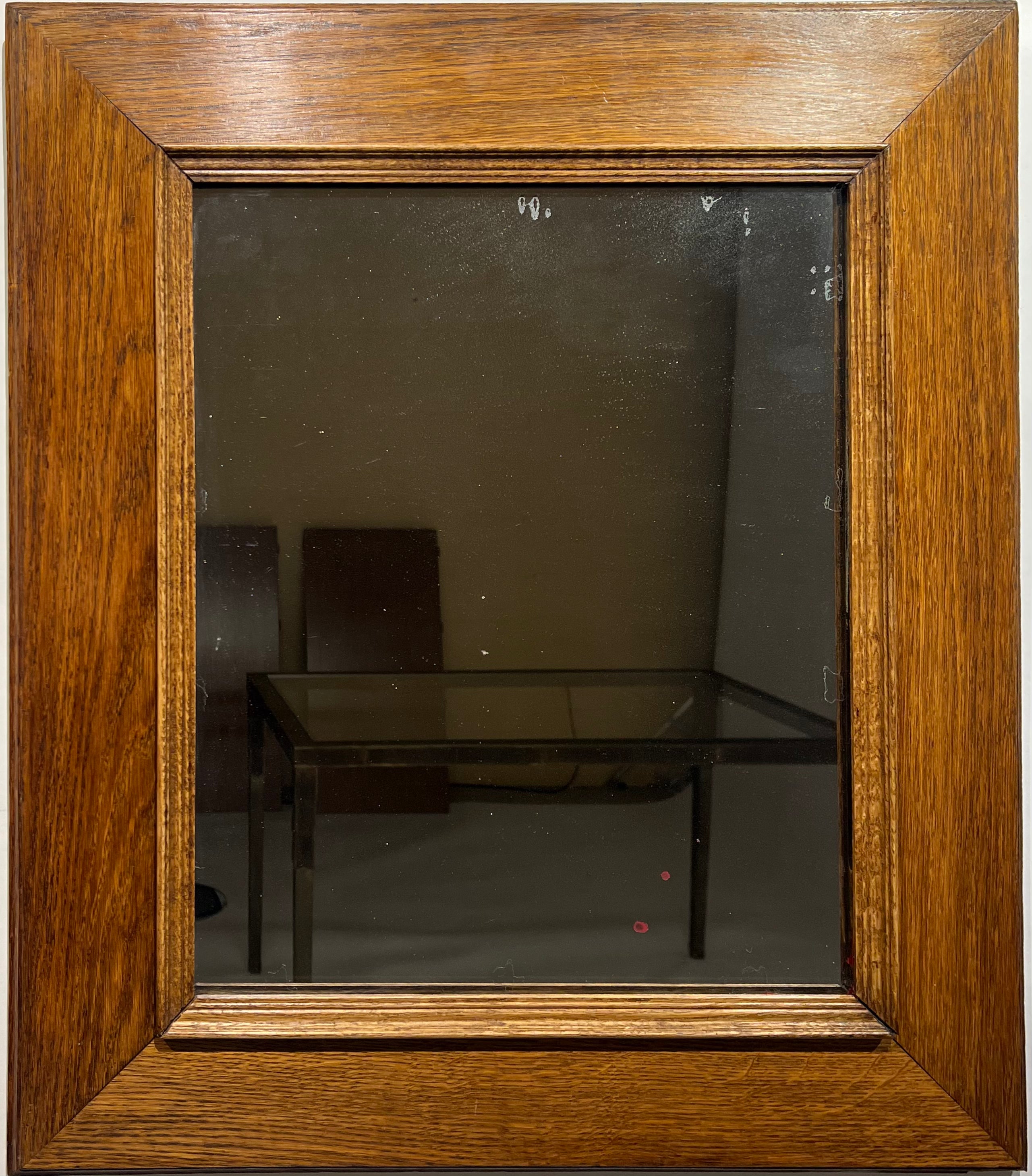 Early 20th Century French Oak Mirror