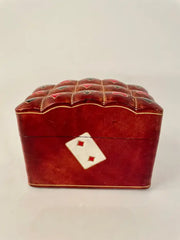 Mid-20th Century Italian Leather Playing Card Case