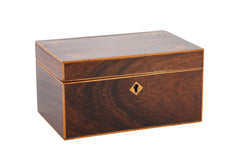 19th Century English Regency Mahogany Box with Satinwood Inlay