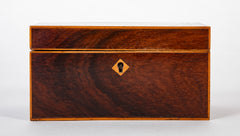 19th Century English Regency Mahogany Box with Satinwood Inlay