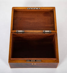 19th Century English Regency Mahogany Box with Satinwood Inlay