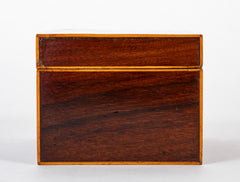 19th Century English Regency Mahogany Box with Satinwood Inlay