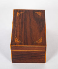 19th Century English Regency Mahogany Box with Satinwood Inlay