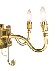 French Brass Eight Light Chandelier with Fleur de Lis