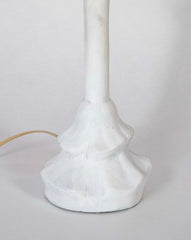 Pair Painted Plaster Table Lamps After Alberto Giacometti, "Tete de Femme"