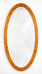 19th Century Swedish Karnelian Birch Mirror with Original Beveled Glass