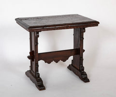 18th Century Italian Baroque Style Walnut Side Table