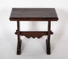 18th Century Italian Baroque Style Walnut Side Table