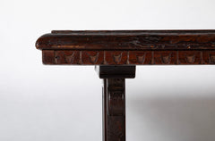 18th Century Italian Baroque Style Walnut Side Table