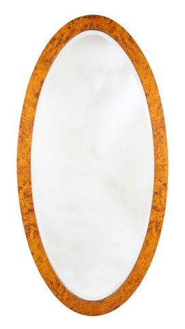 19th Century Swedish Karnelian Birch Mirror with Original Beveled Glass