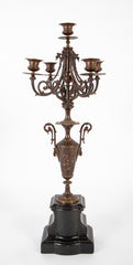 Pair of Mid 19th Century Ornate Metal French Candelabra