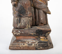 18th Century Carved Wood Sculpture of Jesus and Child