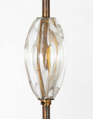 Italian Murano Glass Two Light Pendant Light Fixture