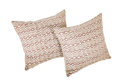 A Pair of Fortuny ITZA Pattern Pillows with Wool Backing     Also Priced Individually