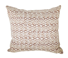 A Pair of Fortuny ITZA Pattern Pillows with Wool Backing     Also Priced Individually