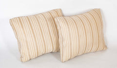 Pair of Cream & Gold Fortuny Malmaison Pattern Pillows     Also Priced Individually