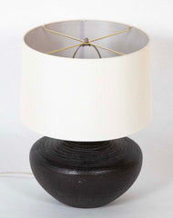 Large Black Pottery Table Lamp