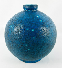 A Lachanel Turquoise Crackle Glazed Vase