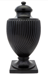 A Faux Marble Regency Style Black Urn