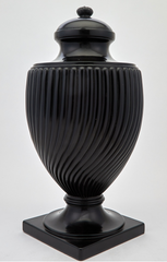 A Faux Marble Regency Style Black Urn