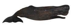 A Carved Wood Sperm Whale by Roger Mitchell