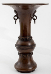 A Japanese Gu Form Bronze Vase