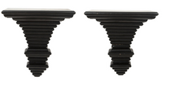 A Pair of Ebonized Wall Brackets