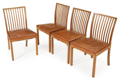 Set of Four Oak Chairs Attributed to Kaj Gottlob.