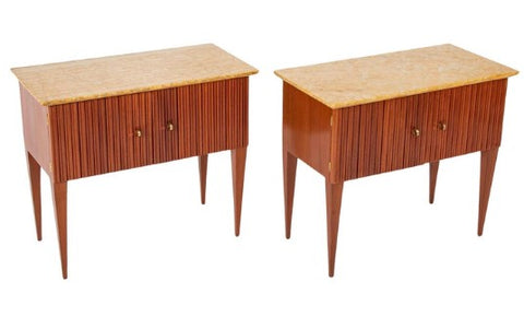 Pair Bedside Tables Attributed to Paolo Buffa ( 1903 – 1970 )