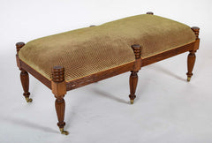 English Regency Style Walnut Bench