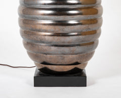 Monumental Italian Modernist Beehive Table Lamp