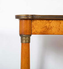 19th Century Empire Elmwood Marble Top Table